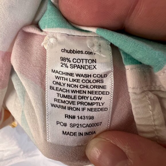 Chubbies The Utopia (Full Button Soft Stretch) - Pastel Rainbow Stripe - Large - Picture 10 of 10